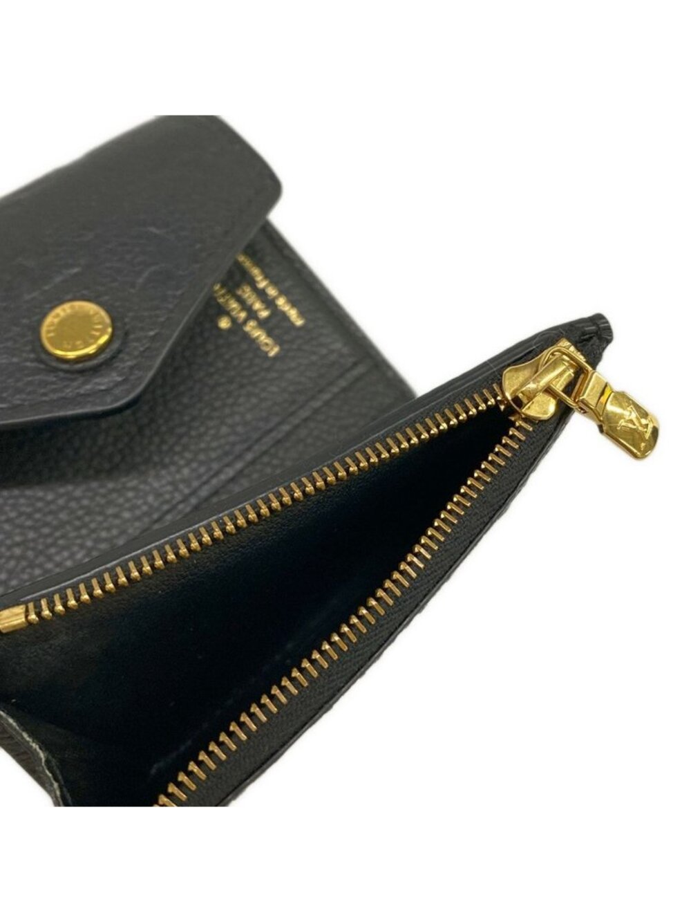 Louis Vuitton Trifold Wallet Monogram Empreinte Portefeuille Zoe Noir Leather - Picture 4 of 11